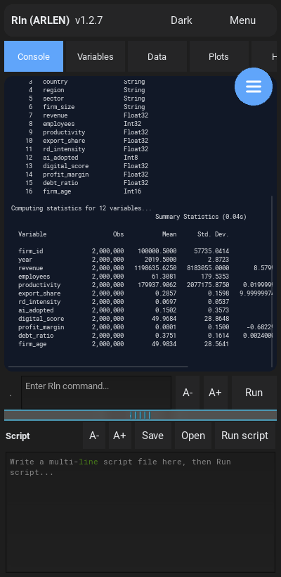 Larger-than-RAM, 2 million rows